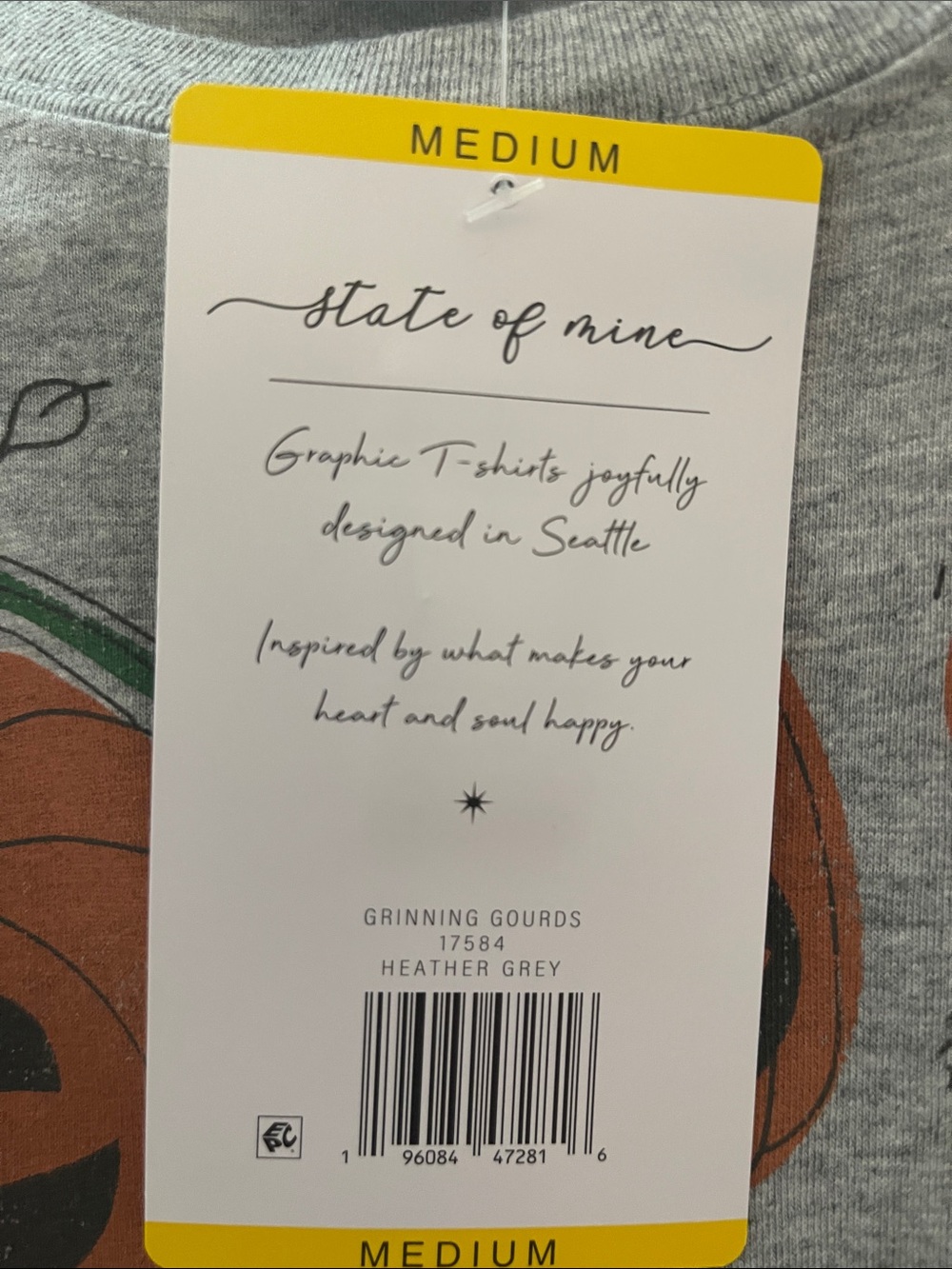 State of Mine Halloween graphic pumpkins shirt NWT - Picture 5 of 5